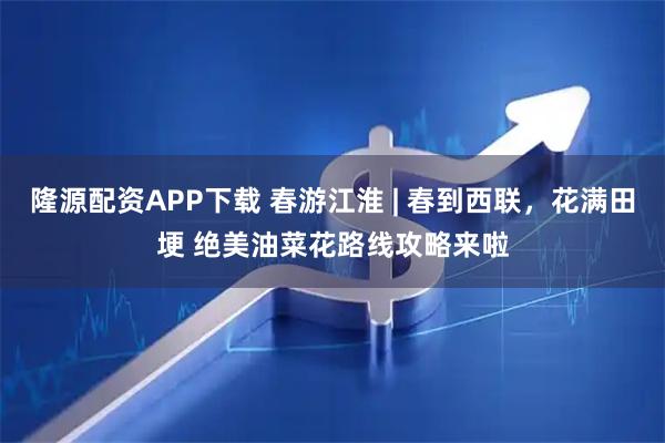 隆源配资APP下载 春游江淮 | 春到西联，花满田埂 绝美油菜花路线攻略来啦
